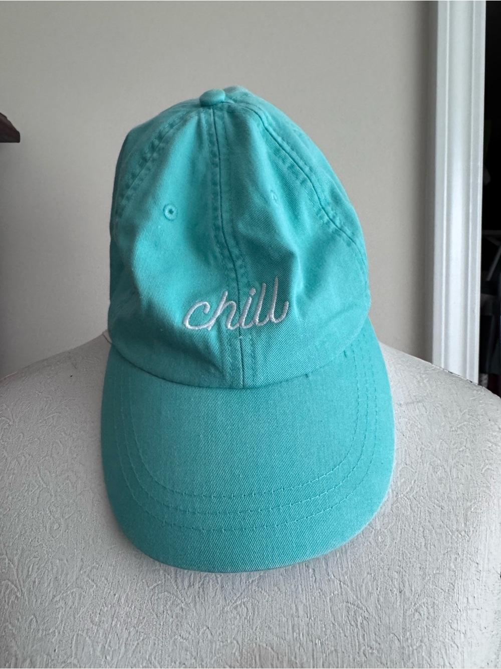 “Chill" Embroidered Baseball Cap - Teal